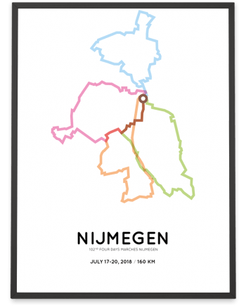 2018 Four days marches 160km course print