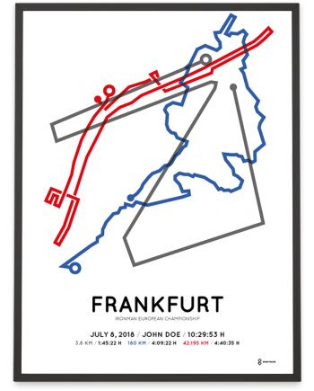 2018 Ironman European Championship Frankfurt course poster