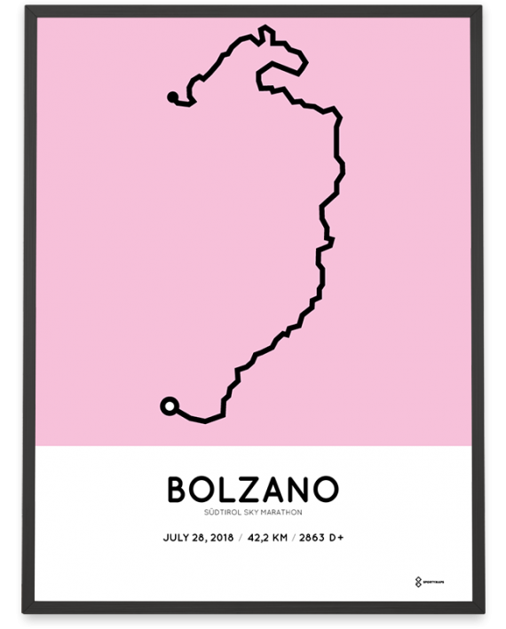 2018 Sudtirol sky marathon route poster