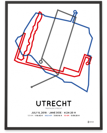 2018 Triathlon utrecht route print