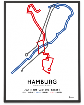 2018 hamburg world triathlon strecke map print