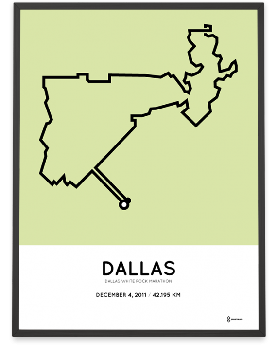 2011 Dallas Marathon course poster