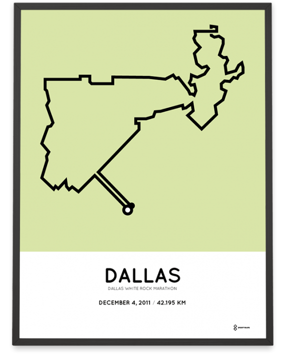 2011 Dallas Marathon course poster