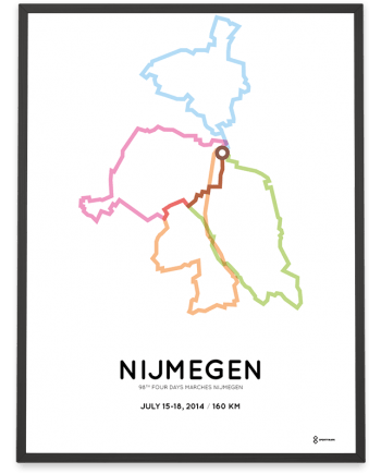2014 Four Days marches 160km route poster