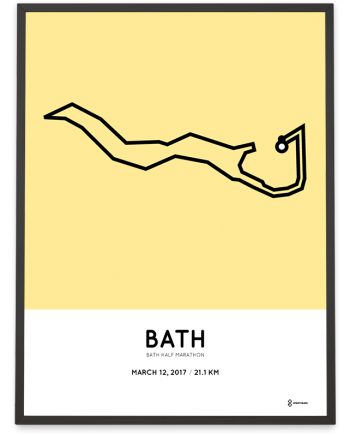 2017 Bath half marathon route poster