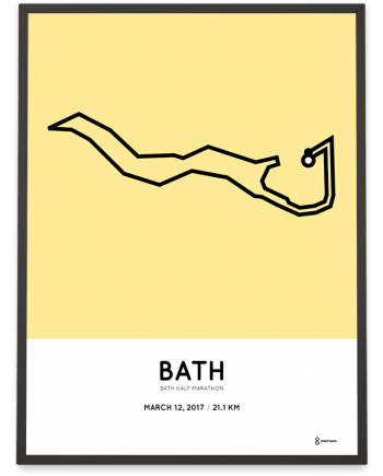 2017 Bath half marathon route poster