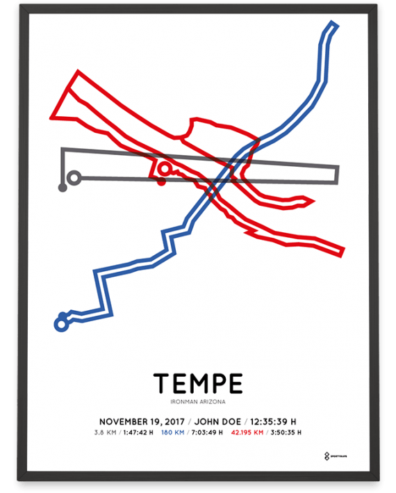 2017 Ironman Arizona course map poster