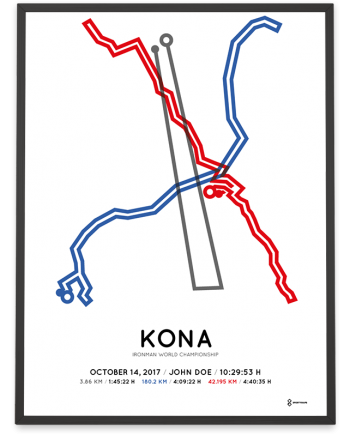 2017 Ironman World Championship Kona course poster