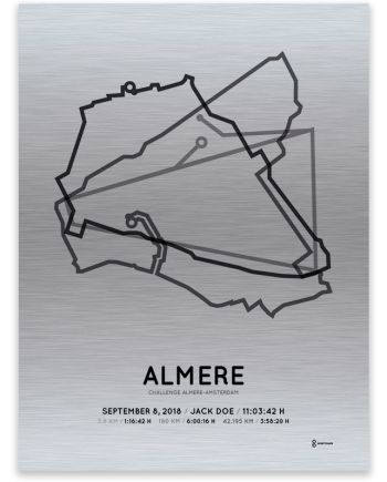 2018 Challenge almere-amsterdam long-distance-alu course print on aluminum