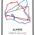 2018 Challenge almere-amsterdam long-distance route poster