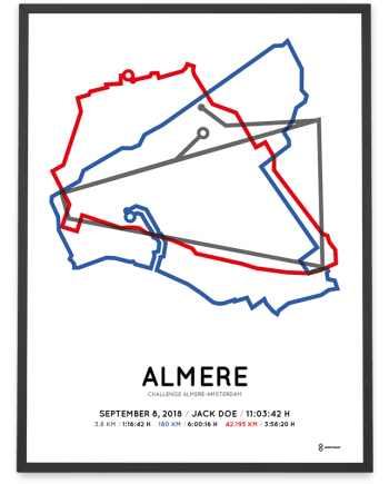 2018 Challenge almere-amsterdam long-distance route poster