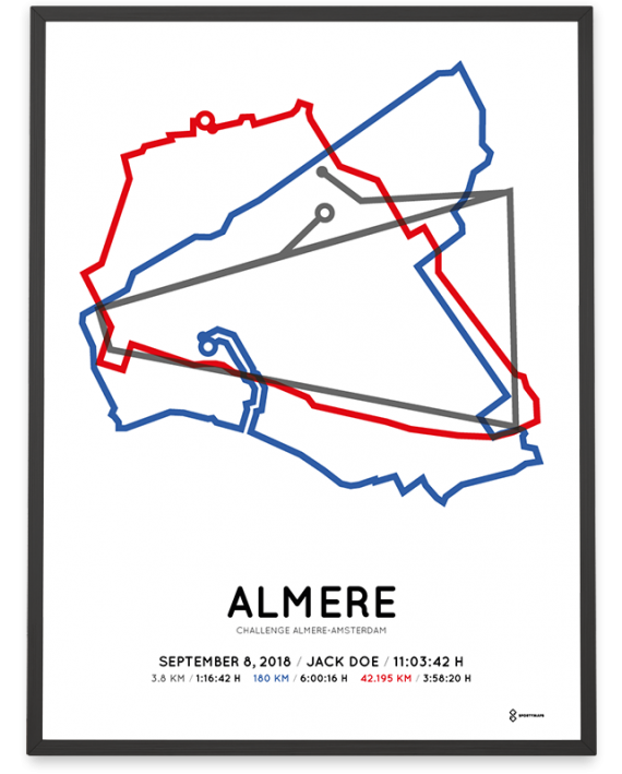 2018 Challenge almere-amsterdam long-distance route poster