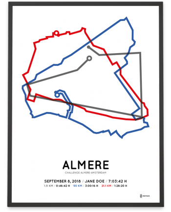 2018 Challenge almere-amsterdam middle-distance course poster