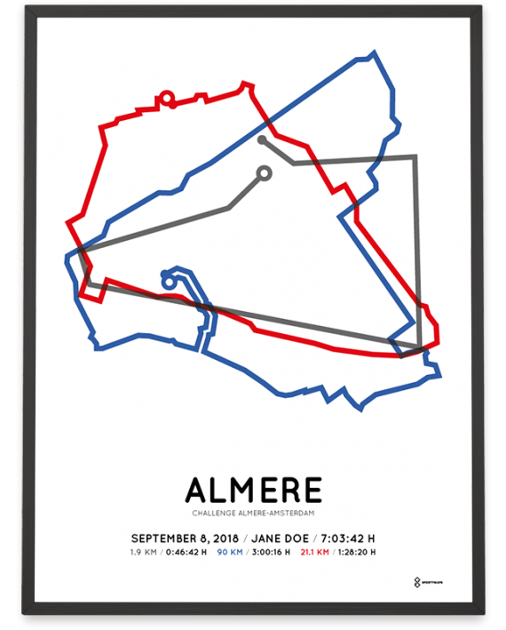 2018 Challenge almere-amsterdam middle-distance course poster