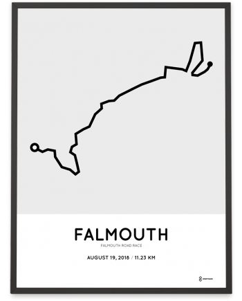 2018 Falmouth road race course poster