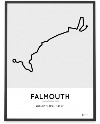 2018 Falmouth road race course poster