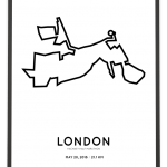 2018 Hackney half marathon course poster