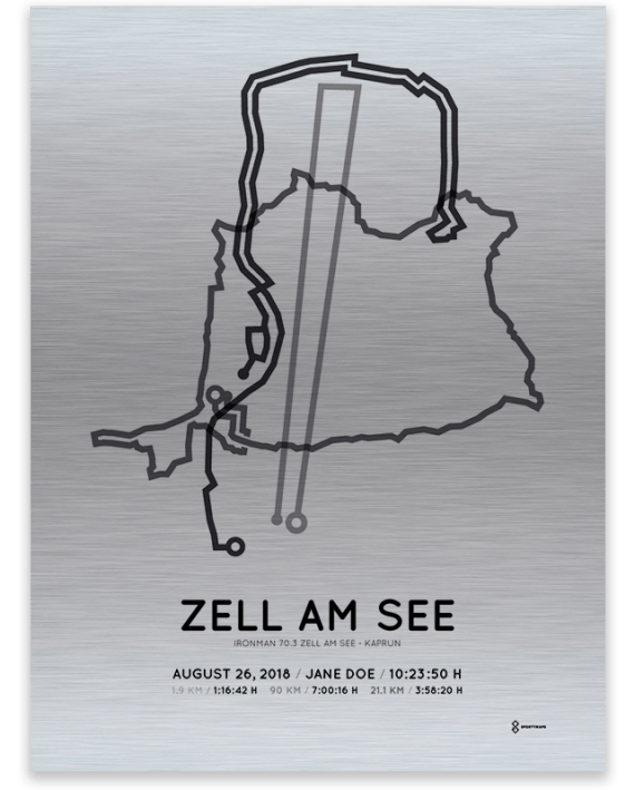 2018 Ironman 70.3 Zell am See course on aluminum