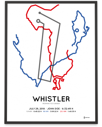 2018 Ironman 70.3 whistler course poster