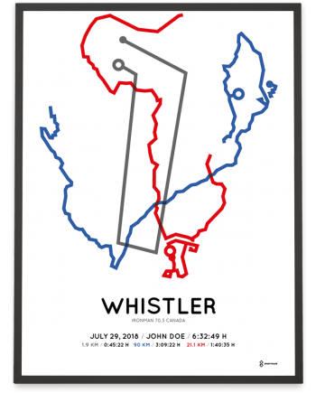 2018 Ironman 70.3 whistler course poster