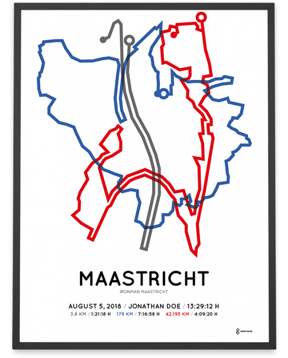 2018 Ironman Maastricht route poster