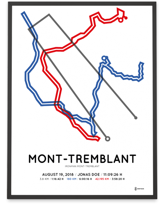 2018 Ironman Mont-Tremblant course poster