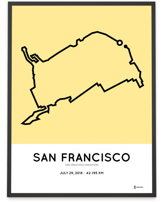 2018 San Francisco marathon course poster