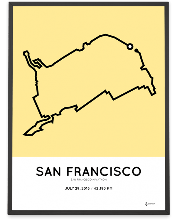 2018 San Francisco marathon course poster