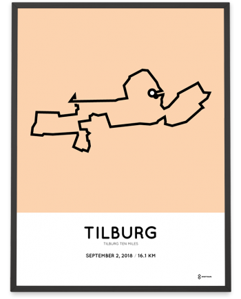 2018 Tilburg Ten Miles parcours poster