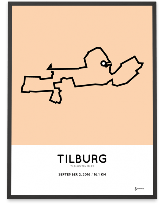 2018 Tilburg Ten Miles parcours poster