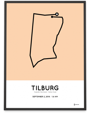 2018 Tilburg Ten Miles Family run route poster