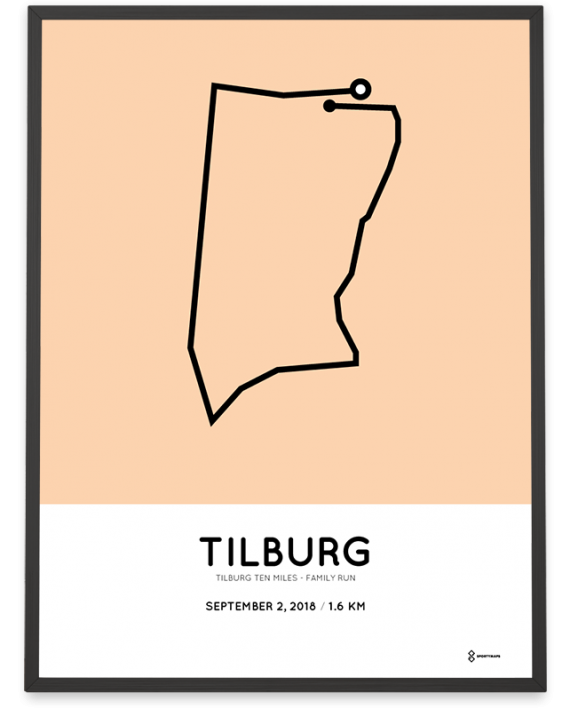 2018 Tilburg Ten Miles Family run route poster
