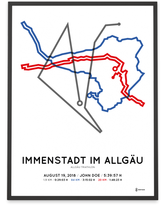 2018 allgau triathlon sportymaps course poster