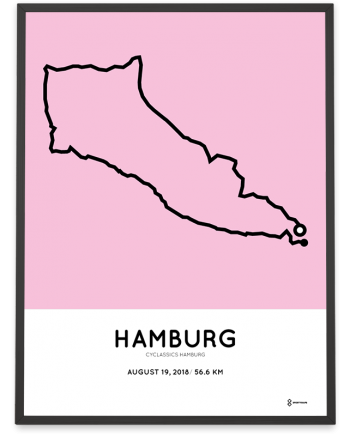 2018 cyclassics hamburg 60km strecke poster
