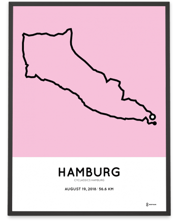 2018 cyclassics hamburg 60km strecke poster