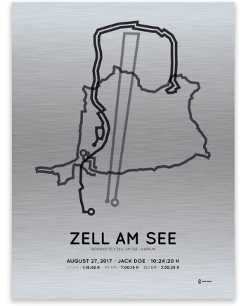 2017 Ironman 70-3 Zell am See course on aluminum