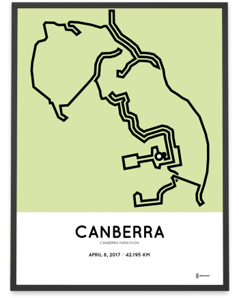 2017 Canberra marathon course poster