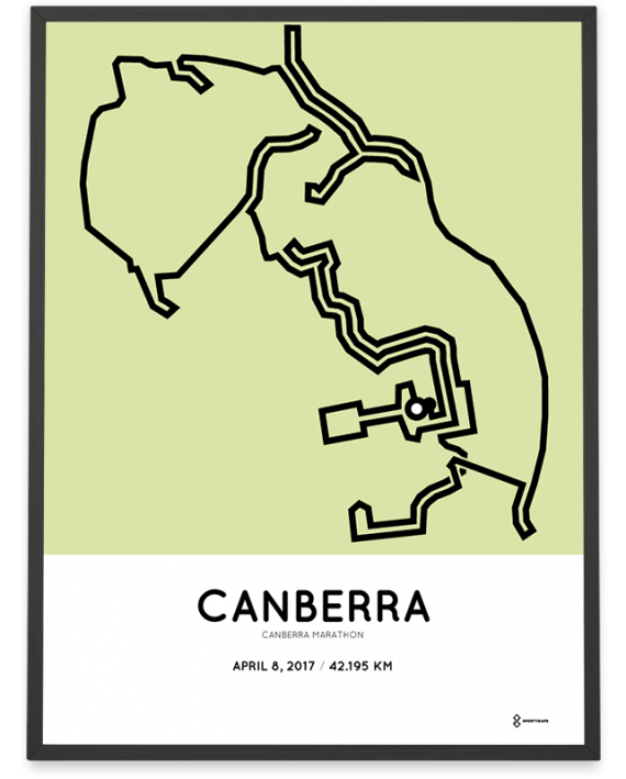 2017 Canberra marathon course poster