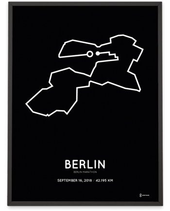 2018 Berlin marathon streckemap sportymaps poster