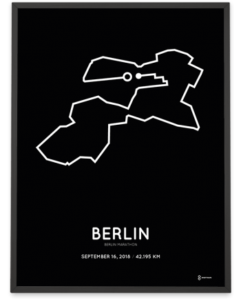 2018 Berlin marathon streckemap sportymaps poster