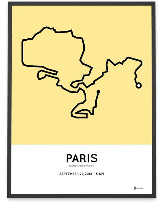 2018 Disneyland Paris 5k course poster