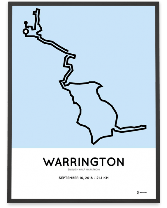 2018 English half marathon course poster