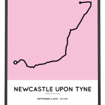 2018 Great North Run course poster sportymaps