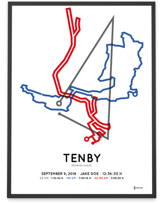 2018 Ironman Wales tenby course poster