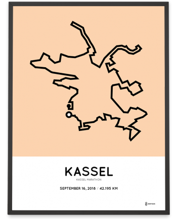 2018 Kassel marathon streckemap print