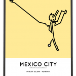 2018 Mexico City marathon course poster