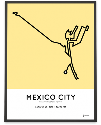 2018 Mexico City marathon course poster