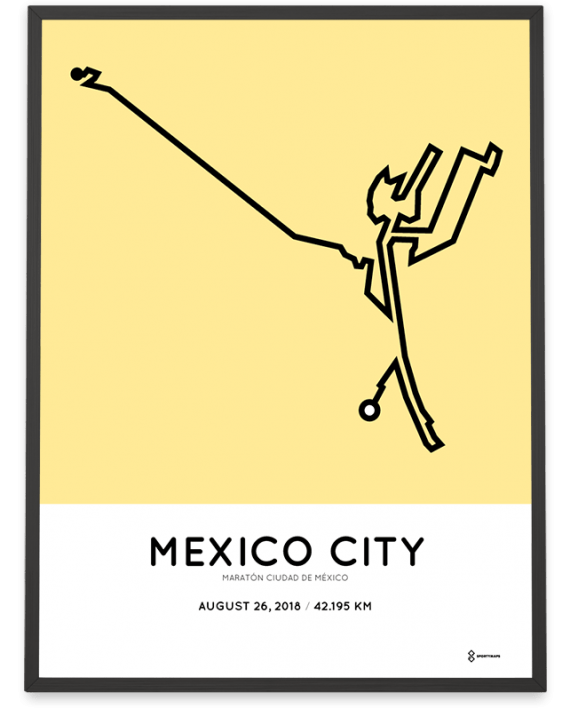 2018 Mexico City marathon course poster