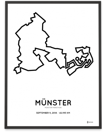 2018 Munster marathon strecke course poster