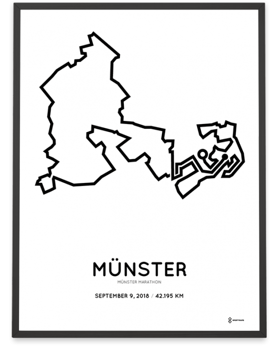 2018 Munster marathon strecke course poster